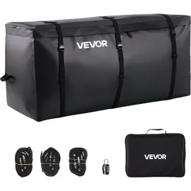 Vevor Gepäckträgertasche für Anhängerkupplung aus wasserdichtes 840D-PVC (0,71 m3), Gepäcktasche zur Aufbewahrung auf der Ladefläche von Lkws mit verstärkten Gurten für PKW SUVs Vans Schwarz
