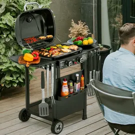 Royal Gourmet 2-Brenner Gasgrill und Griddle Combo schwarz