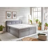 SUN GARDEN Boxspringbett inkl. Topper + Silber