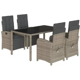 vidaXL Garten-Essgruppe 5-tlg. Grau