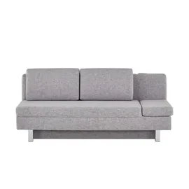 Sofa.de Schlafcouch Webstoff 2-Sitzer Grau