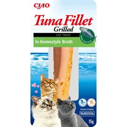 INABA Thunfischfilet für Katzen - Thunfisch in hausgemachter Brühe 5x15g