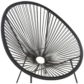 Beliani Balkonstuhl 70 x 87 x 90 cm schwarz