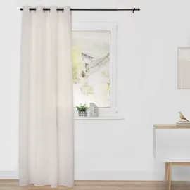 Lichtblick ORIGINAL Vorhang Vorhang in Leinenoptik mit Ösen, lichtdurchlässiger Stoff (1 St), Ösen, transparent, Polyester, lichtdurchlässig, Leinenoptik, Transparent weiß 140 cm x 175 cm