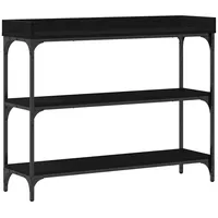 VidaXL Konsolentisch Schwarz Eiche 100x30x80 cm Holzwerkstoff & Stahl