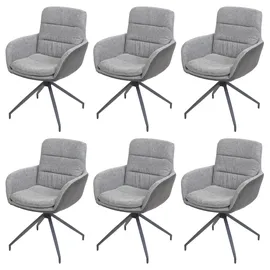 MCW Esszimmerstuhl K32 Textil grau 6er Set