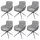 MCW Esszimmerstuhl K32 Textil grau 6er Set