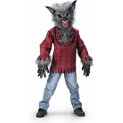 Fun World Kostüm Werwolf, Schauriges Halloween Kostüm für Kinder rot 140