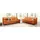 DOMO collection Polstergarnitur 3-2 Garnitur 2-Sitzer + 3-Sitzer Braun