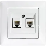 Günsan Visage 2-fach CAT3 Telefon Steckdose 2 St.
