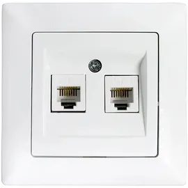 Günsan Visage 2-fach CAT3 Telefon Steckdose 2 St.