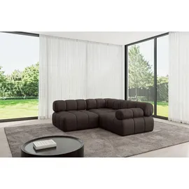 altdecor Ecksofa modulares Sofa Mende-L1 - 190x190x70 cm Braun Velours