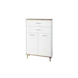 VCM Highboard 60 x 97 cm Weiß / Honig-Eiche