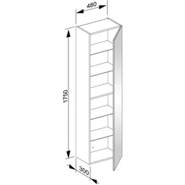 Keuco Hochschrank 33130290002 48 x 175 x 30