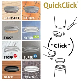 QuickClick WAGNER QuickClick® Plastikgleiter antirutsch STOPP - 8er-Set Ersatzgleiter - 20 mm - für Basis Ø 20 mm DE Ware-15824400