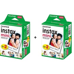 dawecom-24 2x Fujifilm Instax Mini Instant Film Doppelpack – 4×10 Aufnahmen für Sofortbildkamera