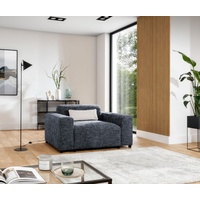 Furnix Sessel ROLIA 1-Sitzer Einzelsessel fürs Wohnzimmer passend zur Serie, 145x75x98 cm, Sitzhöhe 50 cm, Sitztiefe 73 cm, Massivholzfüße blau