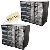 GarPet 2er Set Sortimentskasten 15 Fach Sortierkasten für Kleinteile Organizer Schrauben Sortierbox Kleinteilemagazin Sortimentsboxen