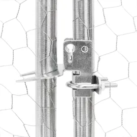 vidaXL Outdoor-Hundezwinger mit Tür 2x1x1 m Verzinkter Stahl