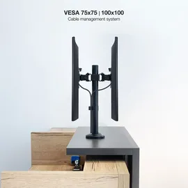 TooQ DB1132TN-B Flachbildschirm-Tischhalterung 81,3 cm (32") Tisch/Bank Schwarz
