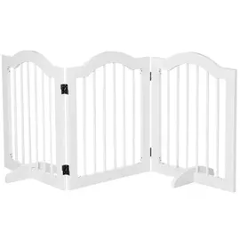 PawHut Hundegitter 3-teilig 154,5 x 61 cm Weiß