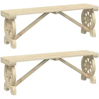VidaXL Gartenbänke 2 Stk. Massivholz Tanne