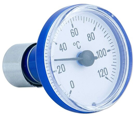 Thermometer mit Steckvorrichtung - Skala blau