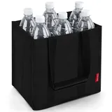 Eurhomewit Flaschentasche 6 Flaschen, Flaschenträger Wasserflaschen Auch für 1,5 Liter Flaschen, Wiederverwendbar Männerhandtasche Getränketasche für Bierflaschen Weinflasche, Schwarz