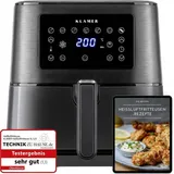 KLAMER Heißluftfritteuse XL 5,5l, Multifunktionale Heissluftfritteuse, ölfreie Fritteuse, 1700W Airfryer