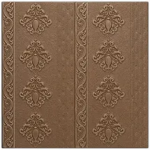 Relaxdays Wandpaneel Barock braun 10 St. 70 x 70 x 1 cm