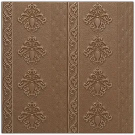 Relaxdays Wandpaneel Barock braun 10 St. 70 x 70 x 1 cm