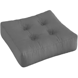Pouf KARUP DESIGN "MORE POUF OUTTM Made in Europe, mehrere Farben, vielseitig einsetzbar", grau (dunkelgrau), B:70cm H:22cm T:70cm, Acryl, Poufs, flexible Sitzgelegenheit, schmutz- und wasserabweisend, outdoor