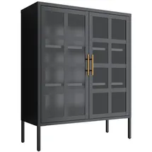 mein-regal Highboard 90 x 110 x 35 cm Schwarz