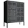 mein-regal Highboard 90 x 110 x 35 cm Schwarz