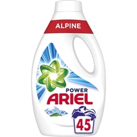 Ariel Power Flüssigwaschmittel, Duft Alpine Frische, entfernt hartnäckige Flecken, 45 Waschgänge (2,475 l)