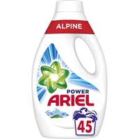 Ariel Power Parfum Alpine Flüssigwaschmittel, 45 Waschgänge, (2,47 l), Waschen bei niedriger Temperatur und langanhaltender Duft