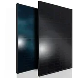 SUNNIVA Solarmodul Solarpanele - FULL BLACK Bifazial Glas/Glas 460 Watt, (PV Panel - PMax 460W Bifacial Solar modul n-type, geeignet für Balkonkraftwerk, IP68, Photovoltaik, 2-St) schwarz