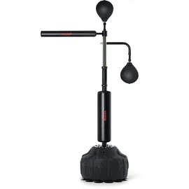 Vevor Box-Speed-Trainer, Boxsack mit Ständer, Reflex-Boxsack für Jugendliche & Erwachsene, Höhenverstellbares Schlagsack-Set mit Handschuhen, Workout-Speed-Bag für Training Schwarz