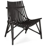 Bizzotto Sessel Menendez aus Rattan schwarz