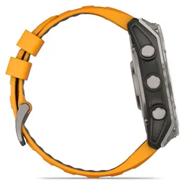 Garmin fenix 8 AMOLED 51 mm sapphire, graphit / titanium titan mit QuickFit Silikon-Armband 26 mm