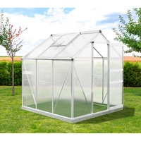 Westmann Aluminium Gewächshaus Flora 66 Silber | 192x192x201 cm