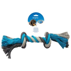 DUVO+ Spielknochen Hundespielzeug Knot Baumwolle grau/blau, Maße: 45 cm