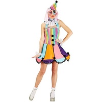 Clown-Kostüm "Rainbow" für Damen