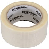 Fixman 190469 Robustes Gewebe-Klebeband 50 mm x 20 m, transparent