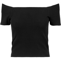 URBAN CLASSICS Ladies Off Shoulder Rib Tee T Shirt,