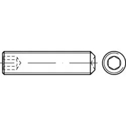DIN 916/ISO 4029 Gewindestift Feingewinde VG M12x10 Stahl 45H blank Innensechskant m. Ringschneide