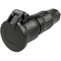 PCE Schutzkontaktkupplung KD nat LED IP54 schwarz Serie TopTaurus2