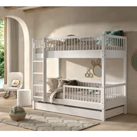 Vipack Etagenbett 90 x 200 cm Buche massiv weiß