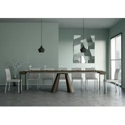 Itamoby Ausziehbare Konsole 90x40/300 cm Diamante Evolution Walnuss Bärenrahmen