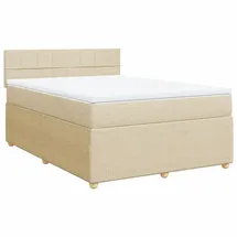 vidaXL Boxspringbett 140 x 200 cm Creme